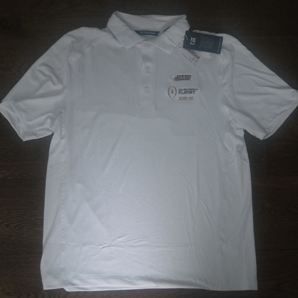 JMU College Playoff Cutter and Buck Polo - NWT